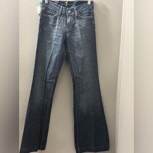 7 For All Mankind Dark Blue Flare Jeans